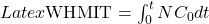 Latex \text{WHMIT} = \int_{0}^{t}NC_0dt
