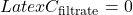 Latex C_{\text{filtrate}}= 0