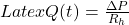 Latex Q(t) = \frac{\Delta P}{R_h}