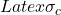Latex \sigma_c