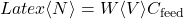 Latex \langle N \rangle = W\langle V \rangle C_{\text{feed}}